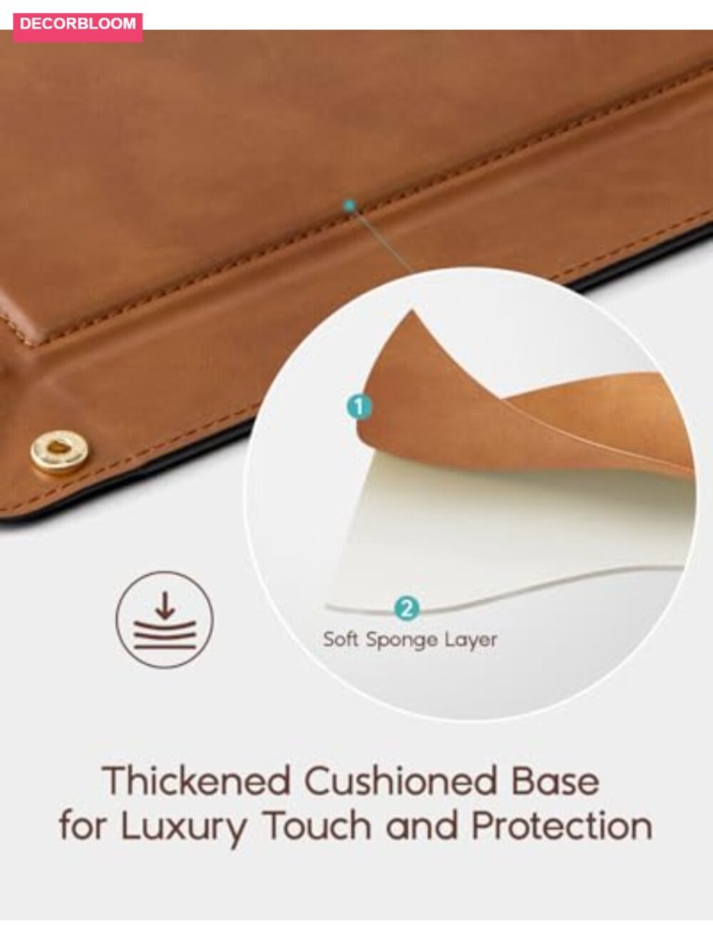 Foldable PU Leather Valet Tray Catchall Organizer Travel - Picture 5 of 6